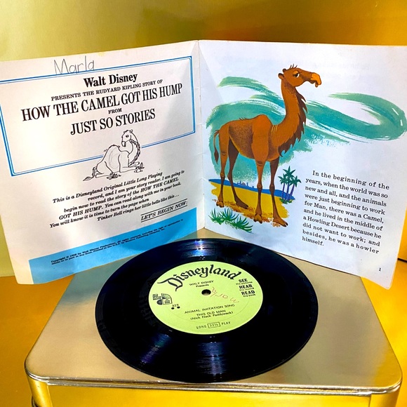 WALT DISNEY 1968 DISNEYLAND RECORD & 24 PAGE BOOK HOW THE CAMEL GOT HIS HUMP 7” - Picture 4 of 16